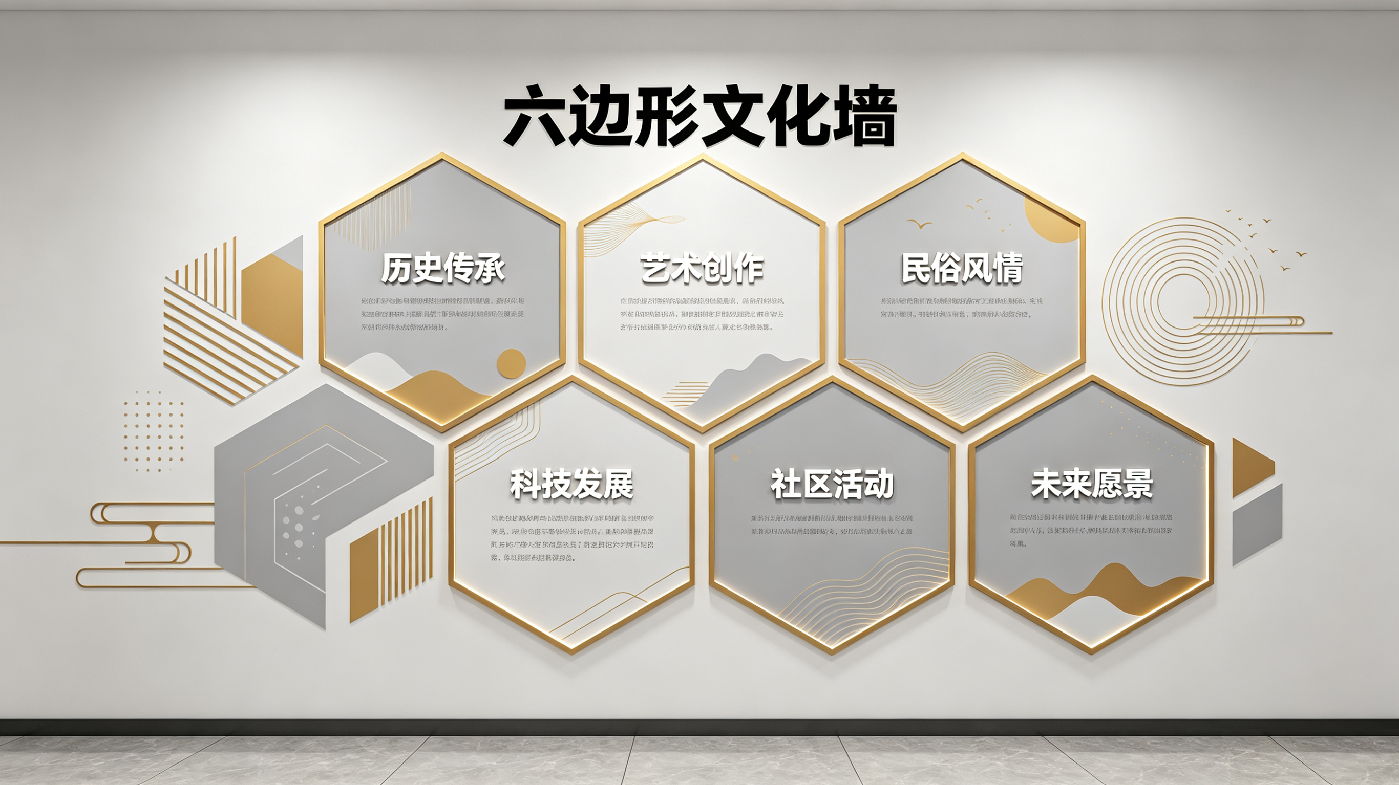 如东企业文化墙 | 六边形信息美学
